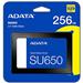 حافظه SSD اینترنال ای دیتا مدل SU650 با ظرفیت256گیگابایت